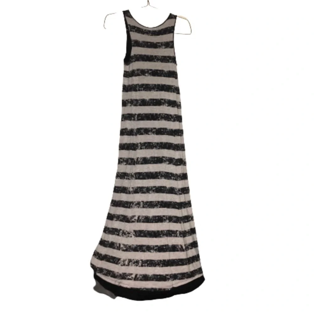 Striped Tank Maxi Dress in Black and White - Picture 2 of 8
